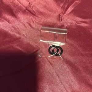 New 0.5” black hoop earrings